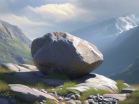 在一片静谧的山谷中，隐藏着一块被岁月遗忘的石头，它静静地躺在那里，仿佛在诉说着一个古老的故事。这就是影石，一块看似普通却又蕴含着无尽奥秘的石头